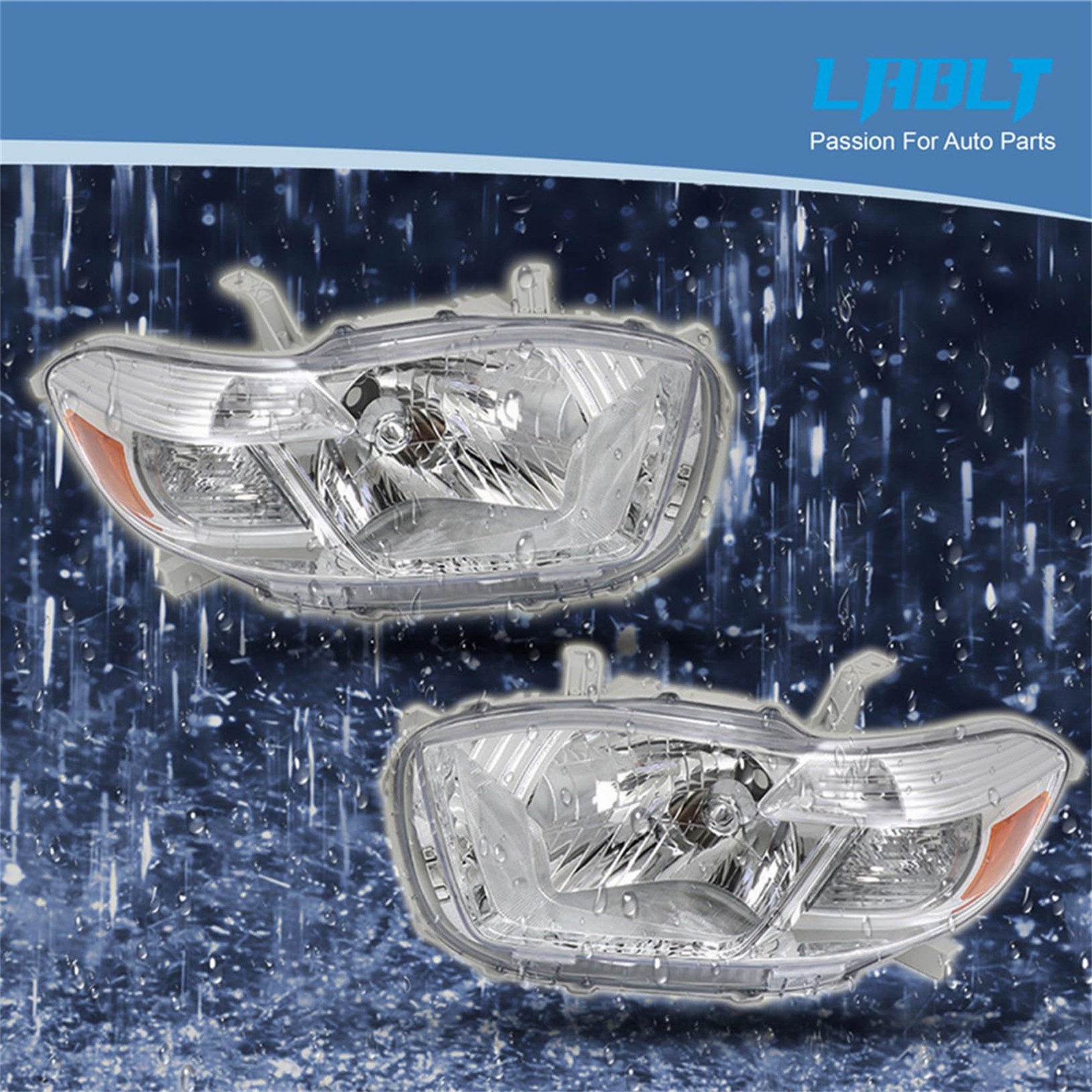 Driver and Passenger Side Headlight Assembly Replacement for Highlander