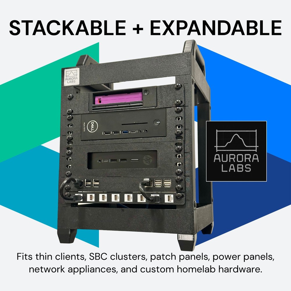 5U 10" Mini Server Rack | Deep 255mm | PETG | Stackable