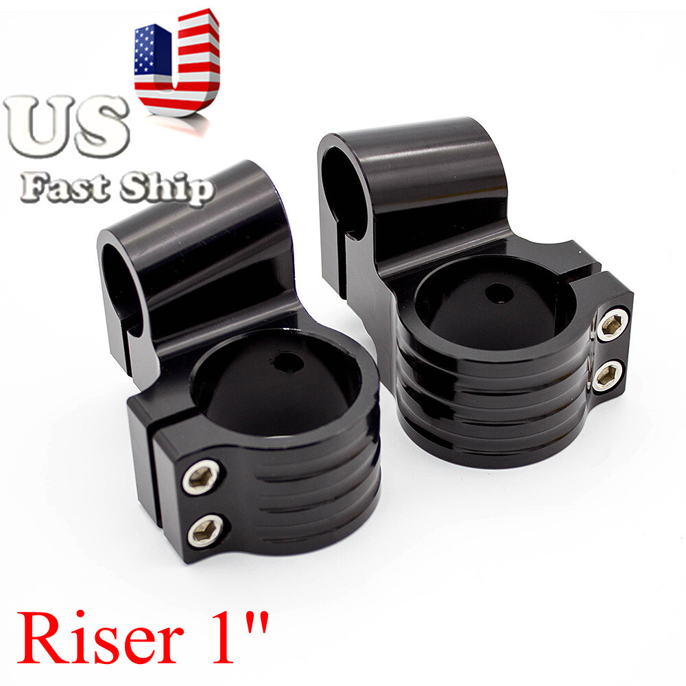 36mm Riser Motorcycle Universal Clip On Ons Fork Clamp Handle Bar Handlebars US