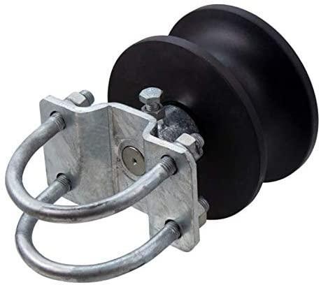 (4 Pack) 4" Round Post x 2 1/2" Round Gate Frame Premium Nylon Cantilever Roller