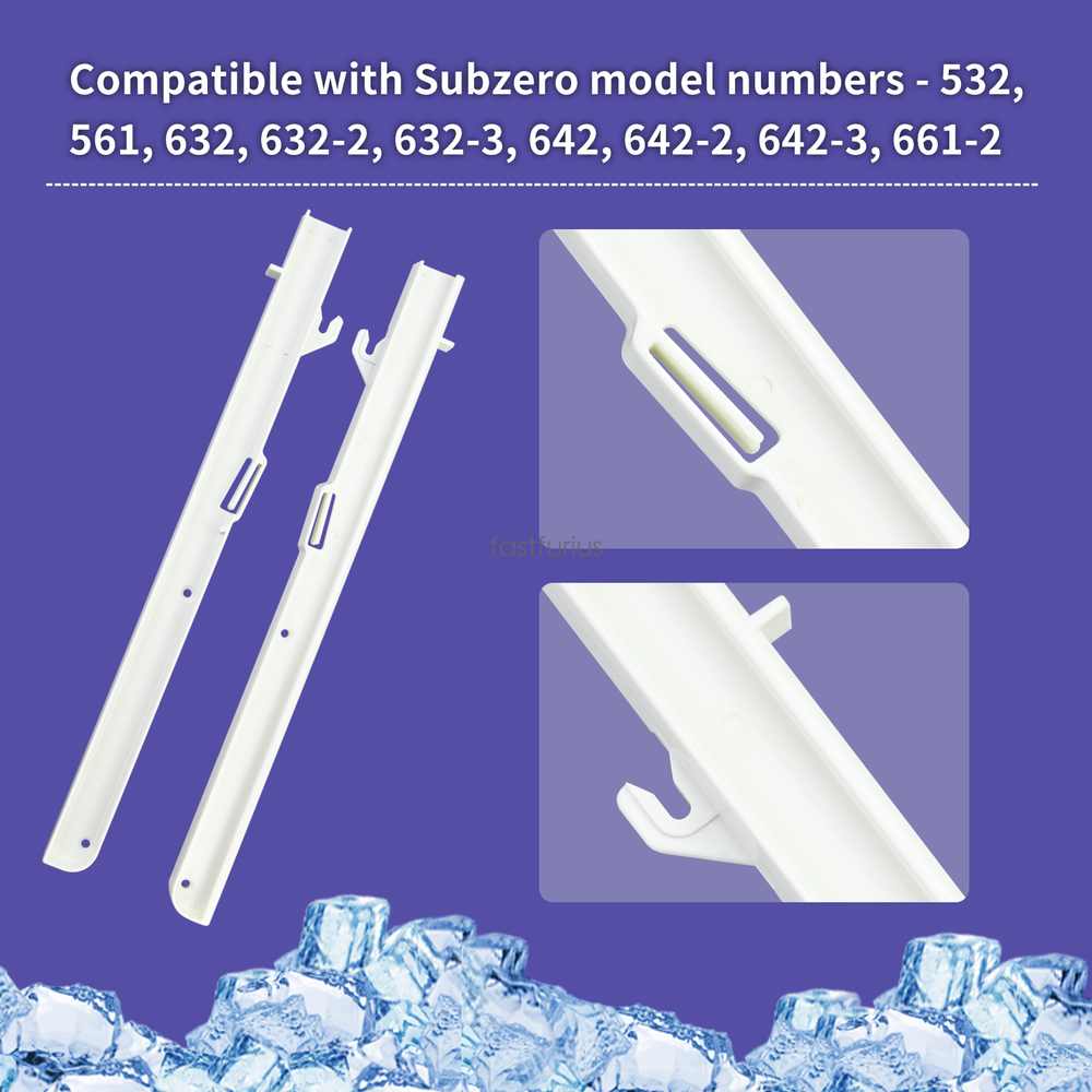Replacement for Subzero Ice Bucket Slides - Left & Right 7014649 & 7014661