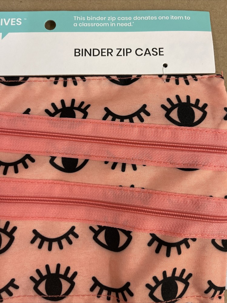 Yoobi™ Binder Zip Case (EYES) & a Cool Small Zip Pouch NWT