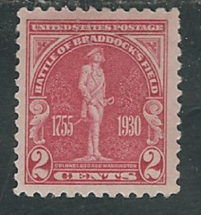 #688... 2 Cent...Braddock's Field...3 Stamps...Mint Never Hinged