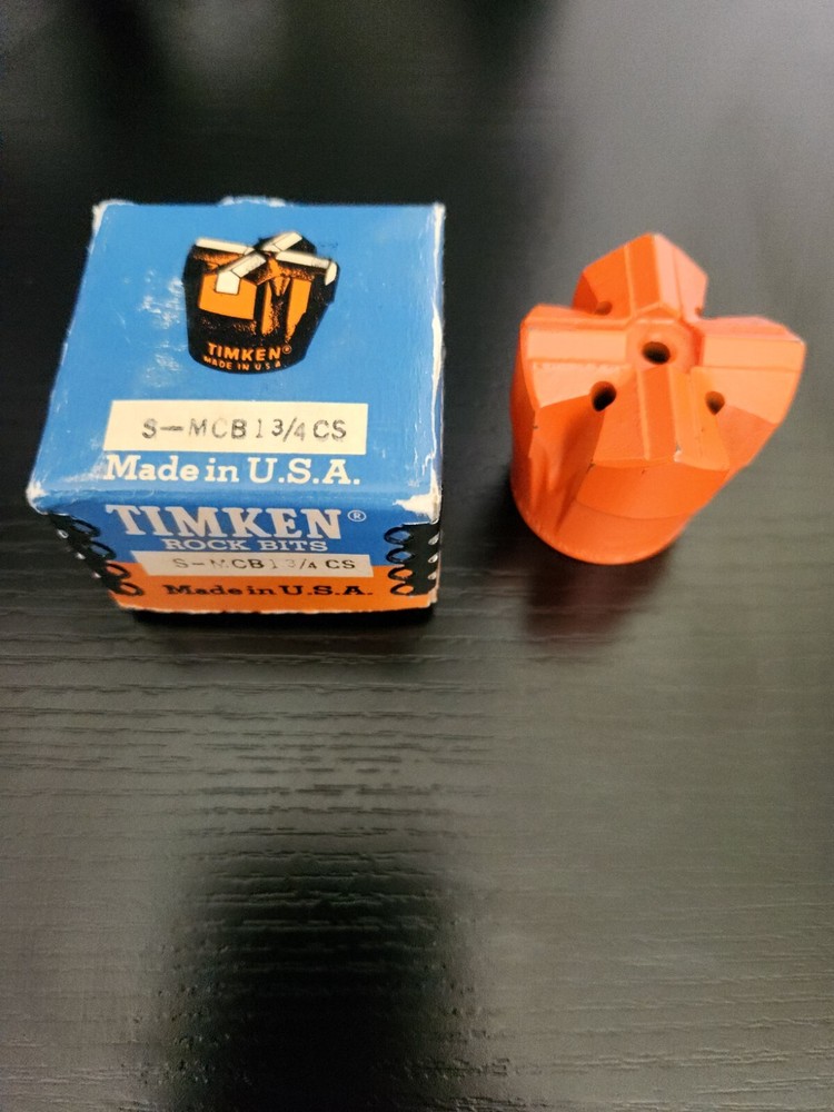 TIMKEN 1 3/4" Diameter Carbide Insert Rock Drill Bit w Box