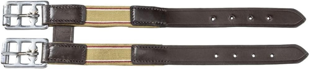 EquiRoyal Leather with Elastic Girth Extension, Brown