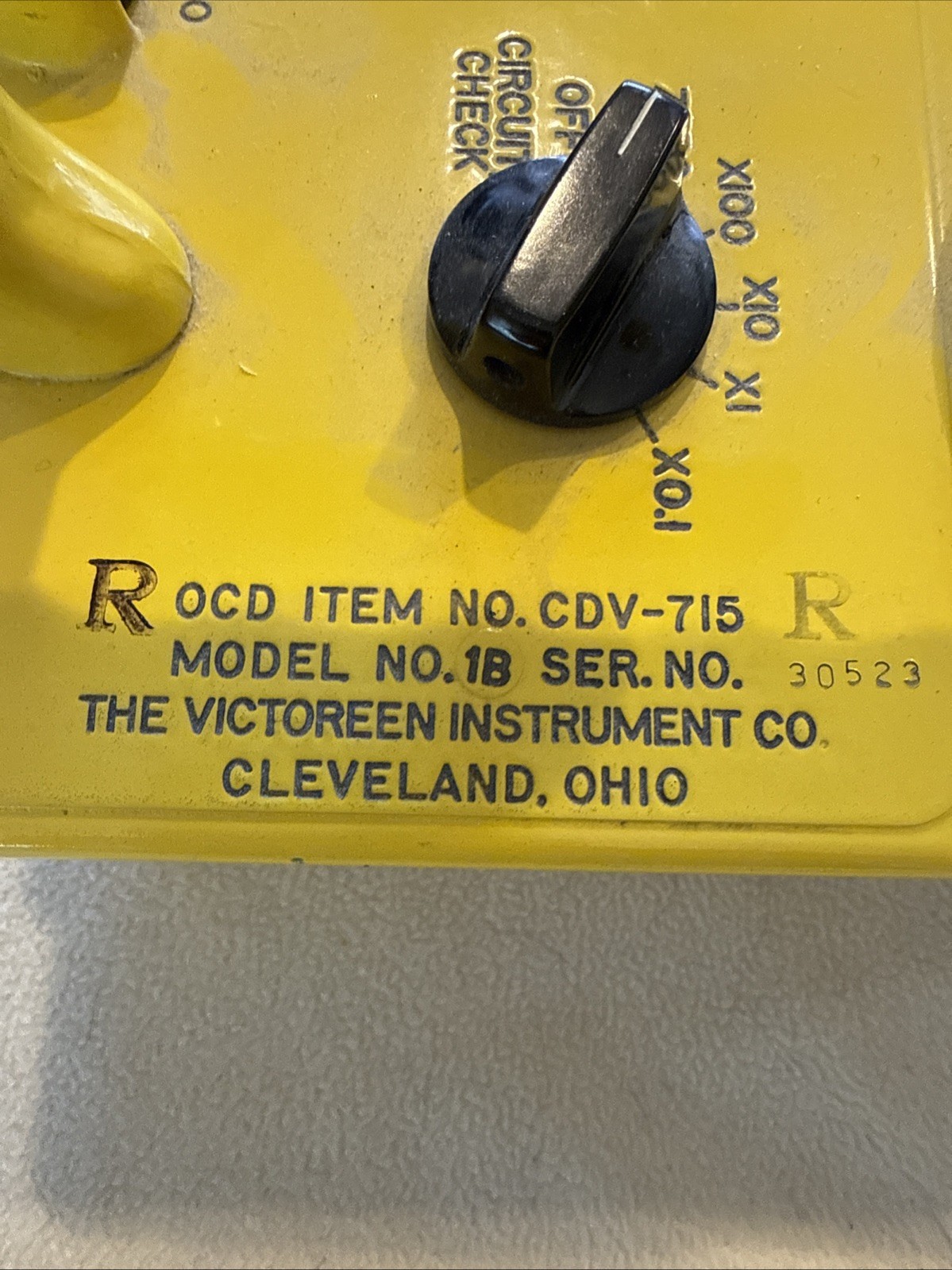 VTG Victoreen CDV-715 Model 1A Geiger Counter Civil Defense ~ Cold War /untested