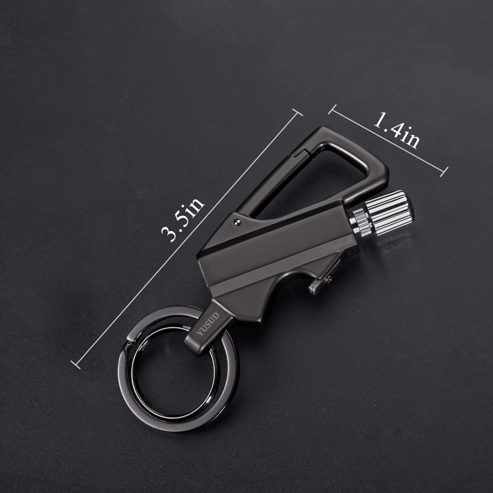 Permanent Match, Flint Fire Starter Never Ending Match Keychain Lighter with Bot