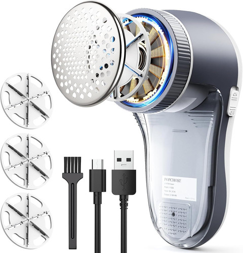 POPCHOSE Fabric Shaver, Sweater Shavers to Remove Pilling, Lint Grayish White