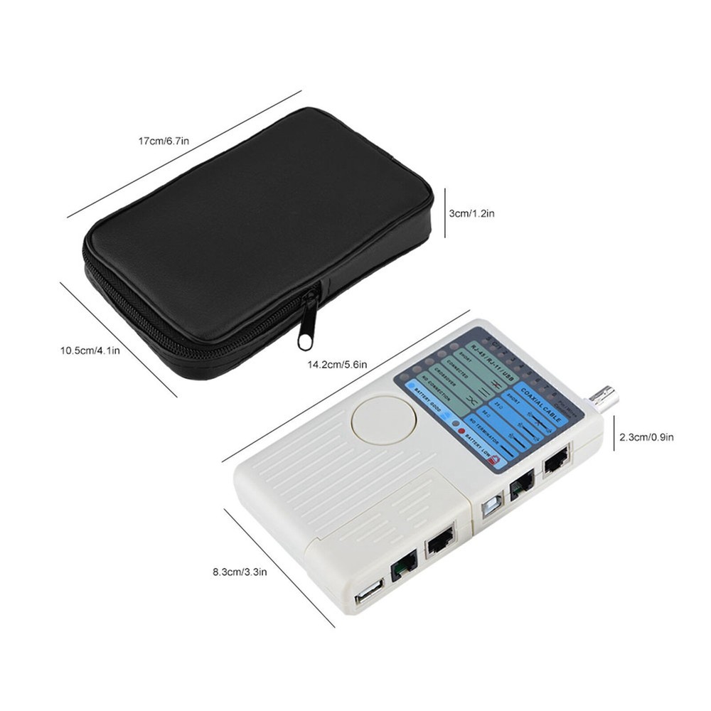 RJ45 / RJ11 / USB / BNC Network Tester LAN Cable Tracker Detector