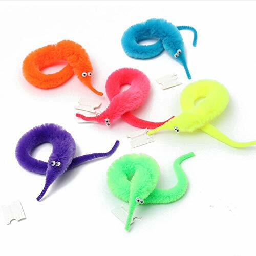 SUPER MAGIC WORMS ~ USA ~ Toy 5 / 10 / 20 / 40 Pcs Twisty Fuzzy Wiggle Favor