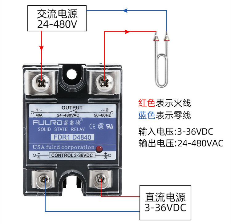 FULRD Single-phase Solid State Relay DC-AC FDR1 D48120 120A SSR