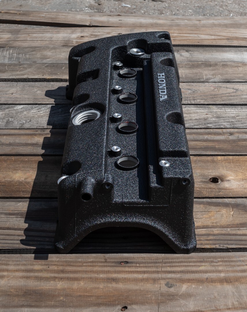 Honda K SERIES K24 K20 type r civic rsx valve cover PowderCoated WRINKLE BLACK