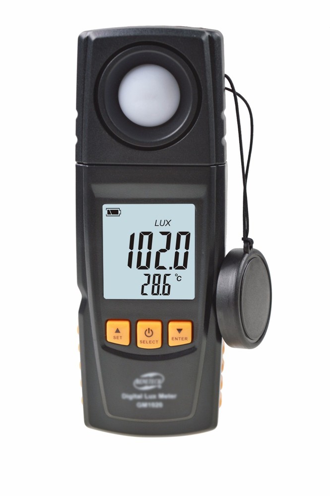 Handheld Temperature Light Lux Meter Luminometer 2in1 Rotated Sensor Datalog USB