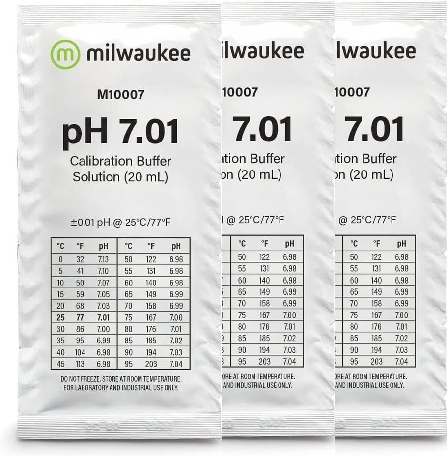 Milwaukee pH Tester Calibration/Buffer 7.01 Solution - Lot of 3