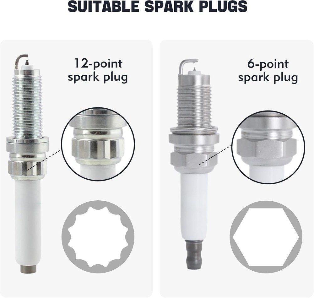 14mm&16mm Spark Plug Socket, 5/8 Spark Plug Socket Swivel for Maximum Flexibilit