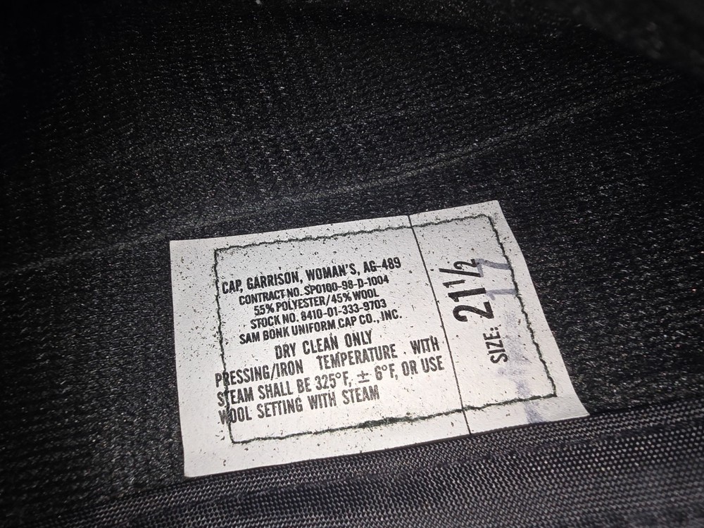 US Army Woman's Garrison Cap Dated 1998