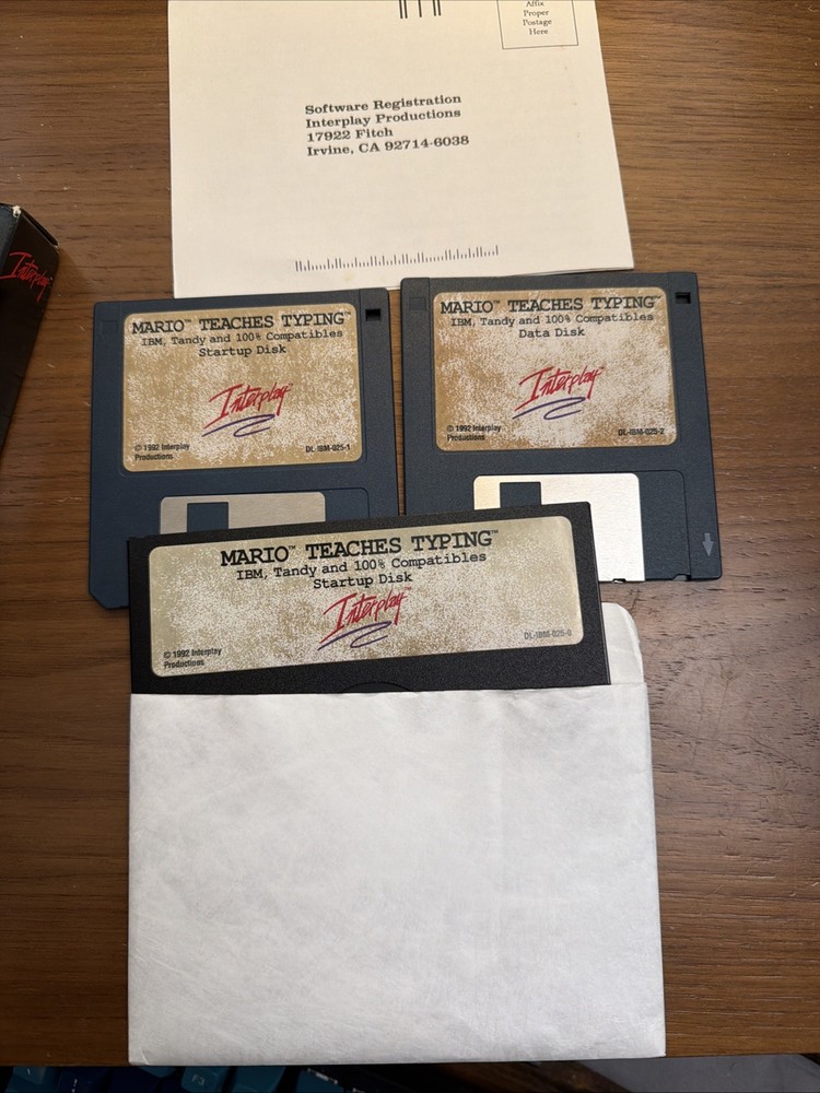 1992 IBM PC “Mario Teaches Typing” - Big Box