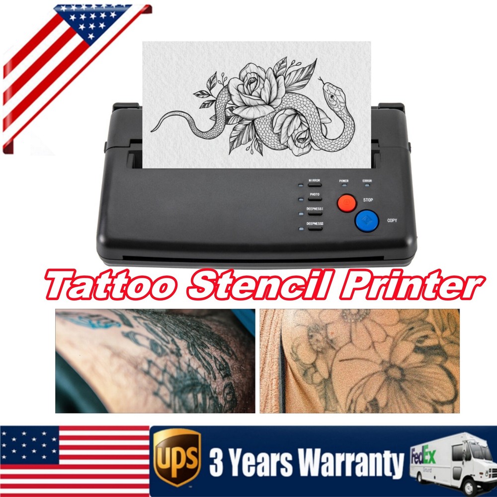 Tattoo Thermal Stencil Maker Tattoo Transfer Copier Printer Machine A4 110-220V