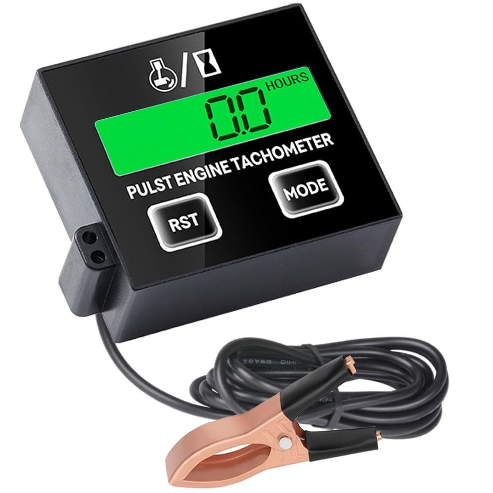 Small Engine Tachometer, Digital Tachometer Tach Gauge Reset Function Equippe...