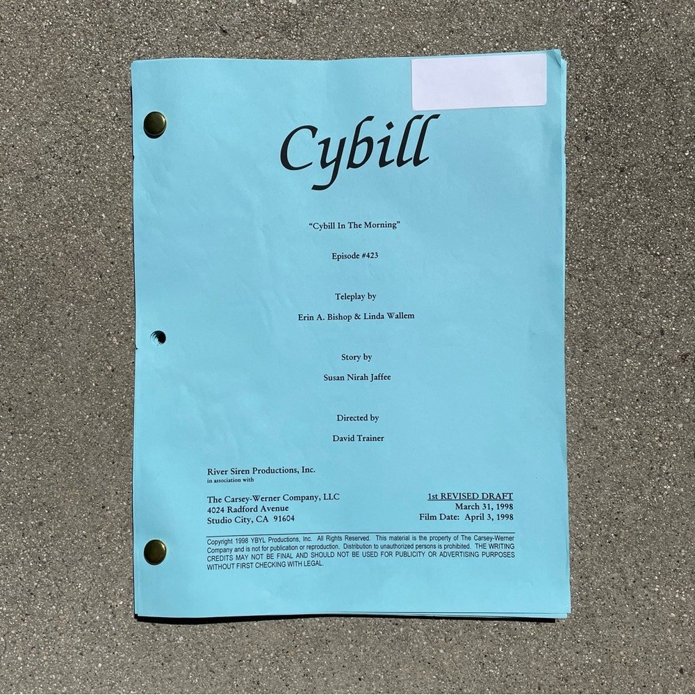 CYBILL 1998 TV Series Production Used Table Draft Script + 1st Revised Draft