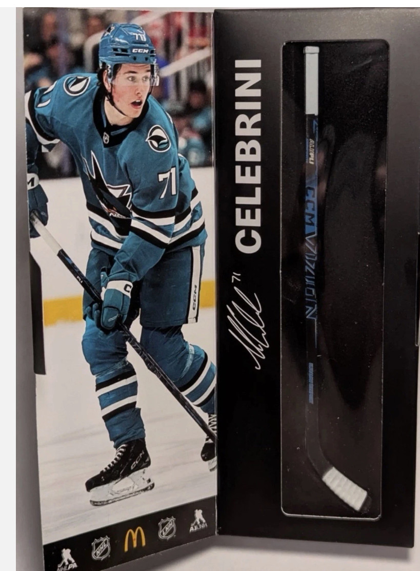 Macklin Celebrini Mcdonalds Star Sticks Hockey mini stick