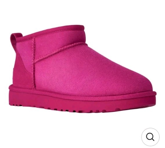 Women's UGG Classic Ultra Mini Suede Boots Dark Peony Size 10 New