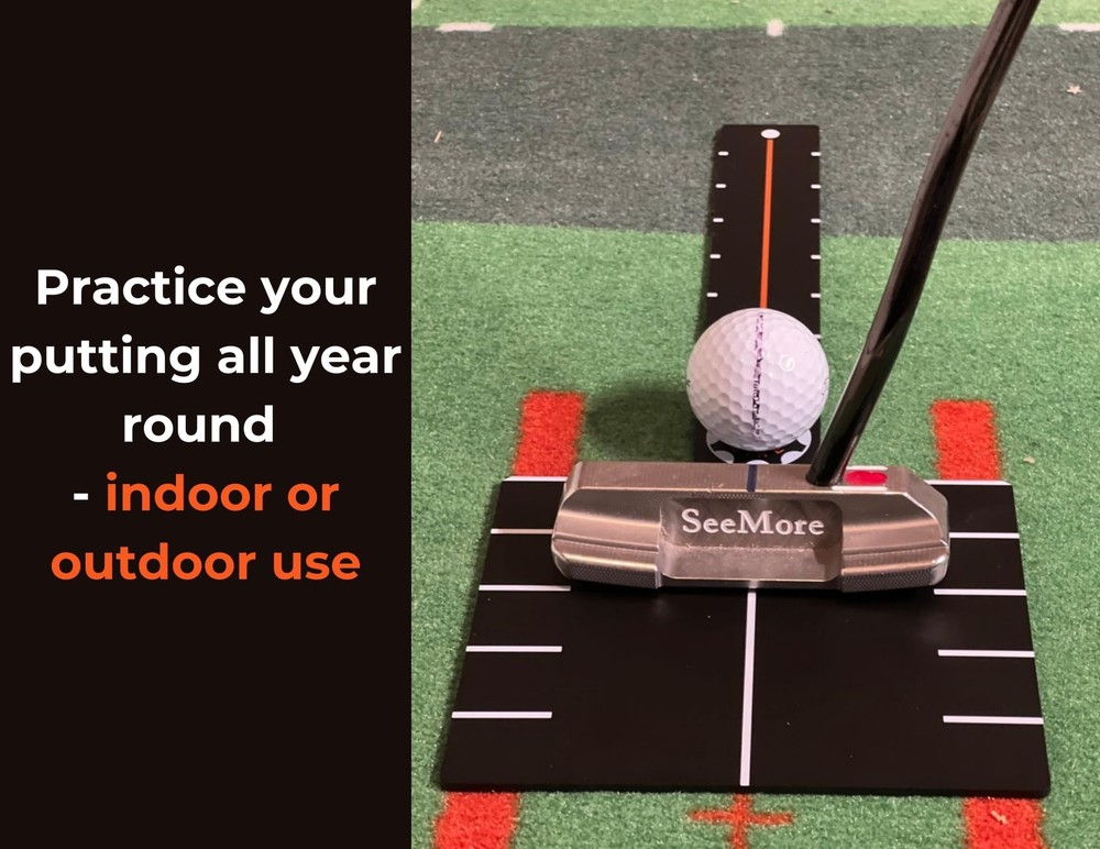 Putt Ruler - Golf Putting Alignment Training Aid - Precision T-Ruler for Stro...