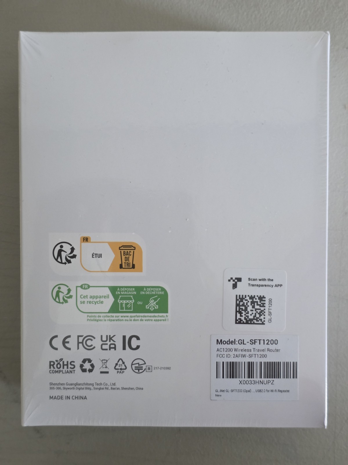 GL-SFT1200 (Opal) Secure Travel Wifi Router – AC1200 Dual Band Gigab (E10046060)