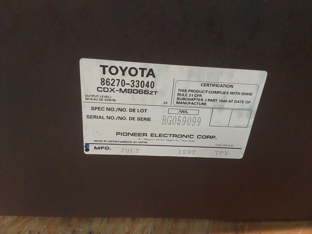 1997 Lexus CD Changer