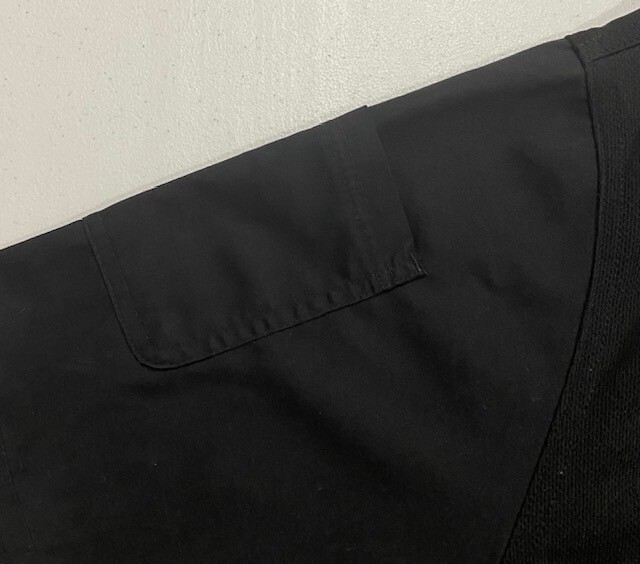 Men's Size 5XL Chef Coat Chef Works Zip Front Cool Vent Side Panels Black EUC