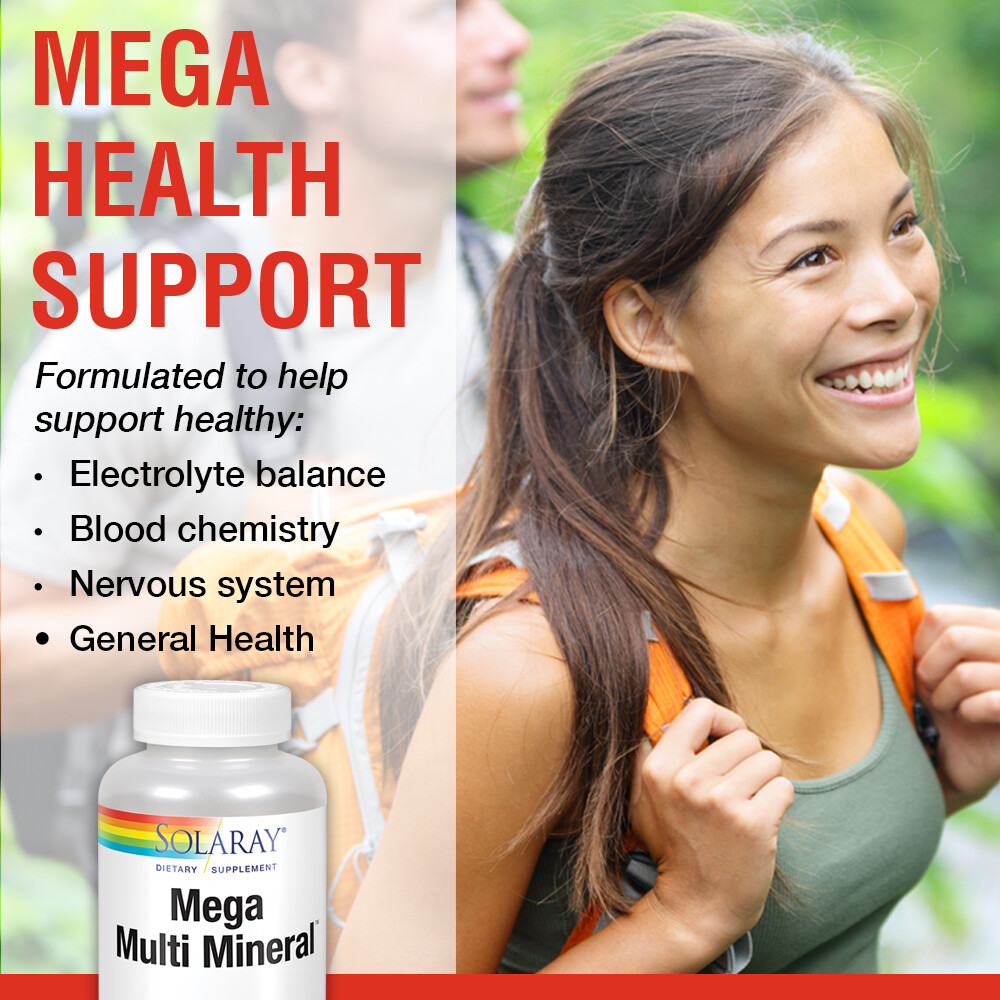 Solaray Mega Multi Mineral | 200 Capsules