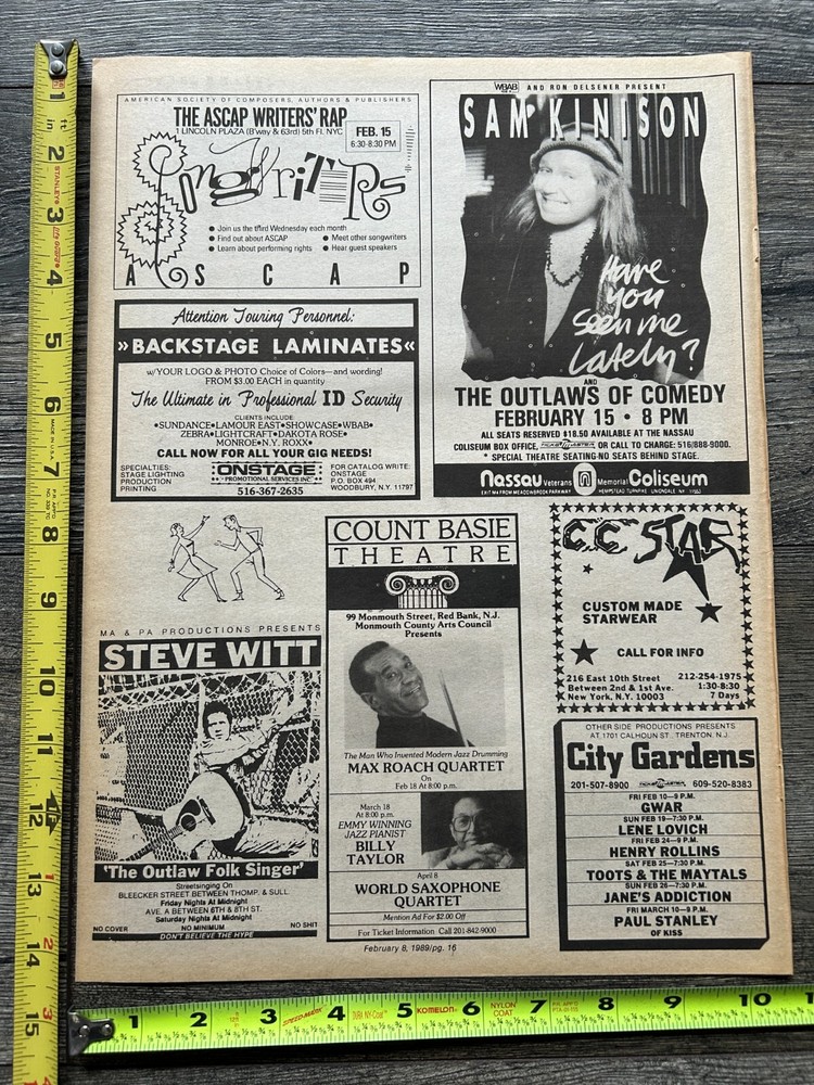 KISS Concert Ad Advert PAUL STANLEY Solo Tour City Gardens NJ Vintage Kiss A