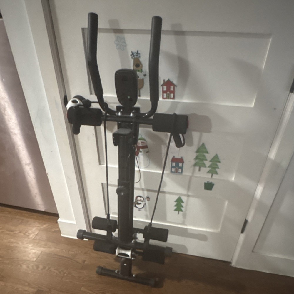 RELIFE Vertical Climber Exercise Machine Black Adjustable Hydraulic Display