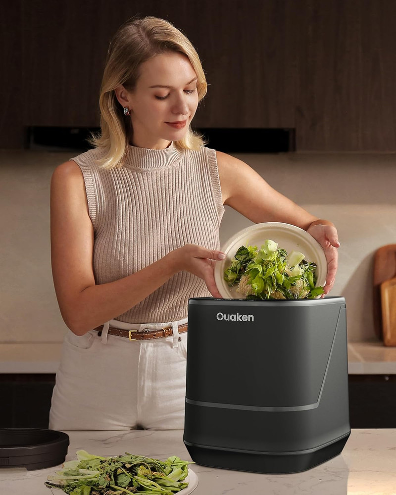 4L Electric Composter for Kitchen, Smart Countertop Compost Bin, Odorless | Low