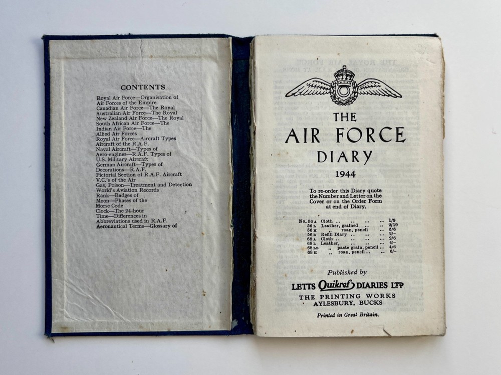 1944 RAF Air Force Diary