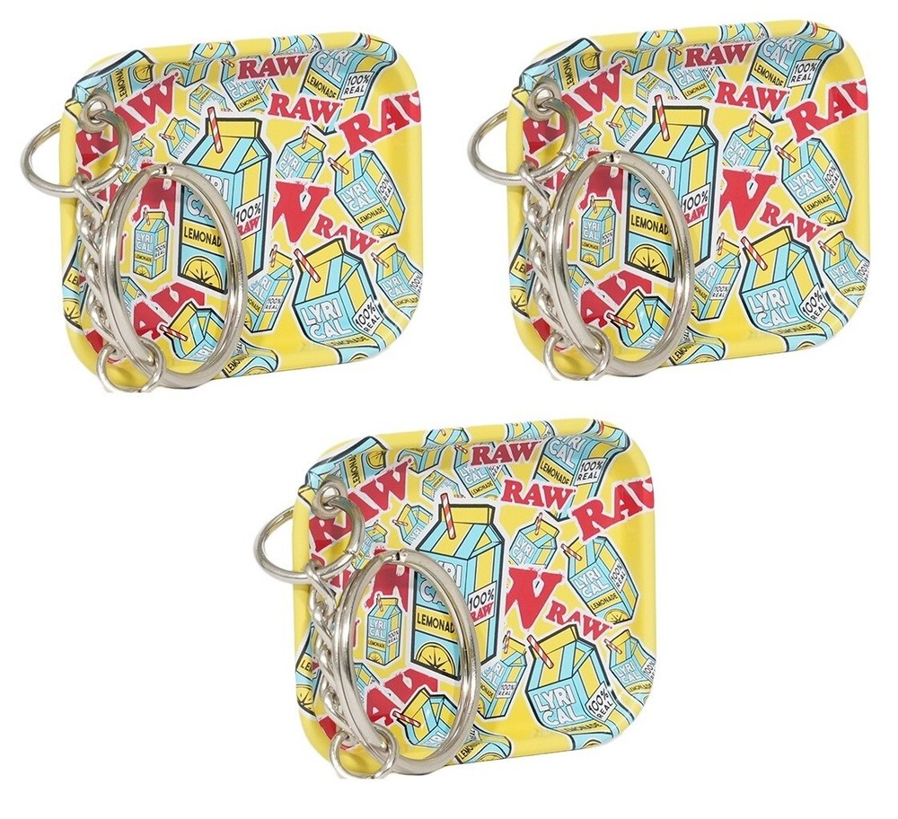 THREE - RAW X Lyrical Lemonade Tiny Tray Key Chains - FREE SHIPPING!