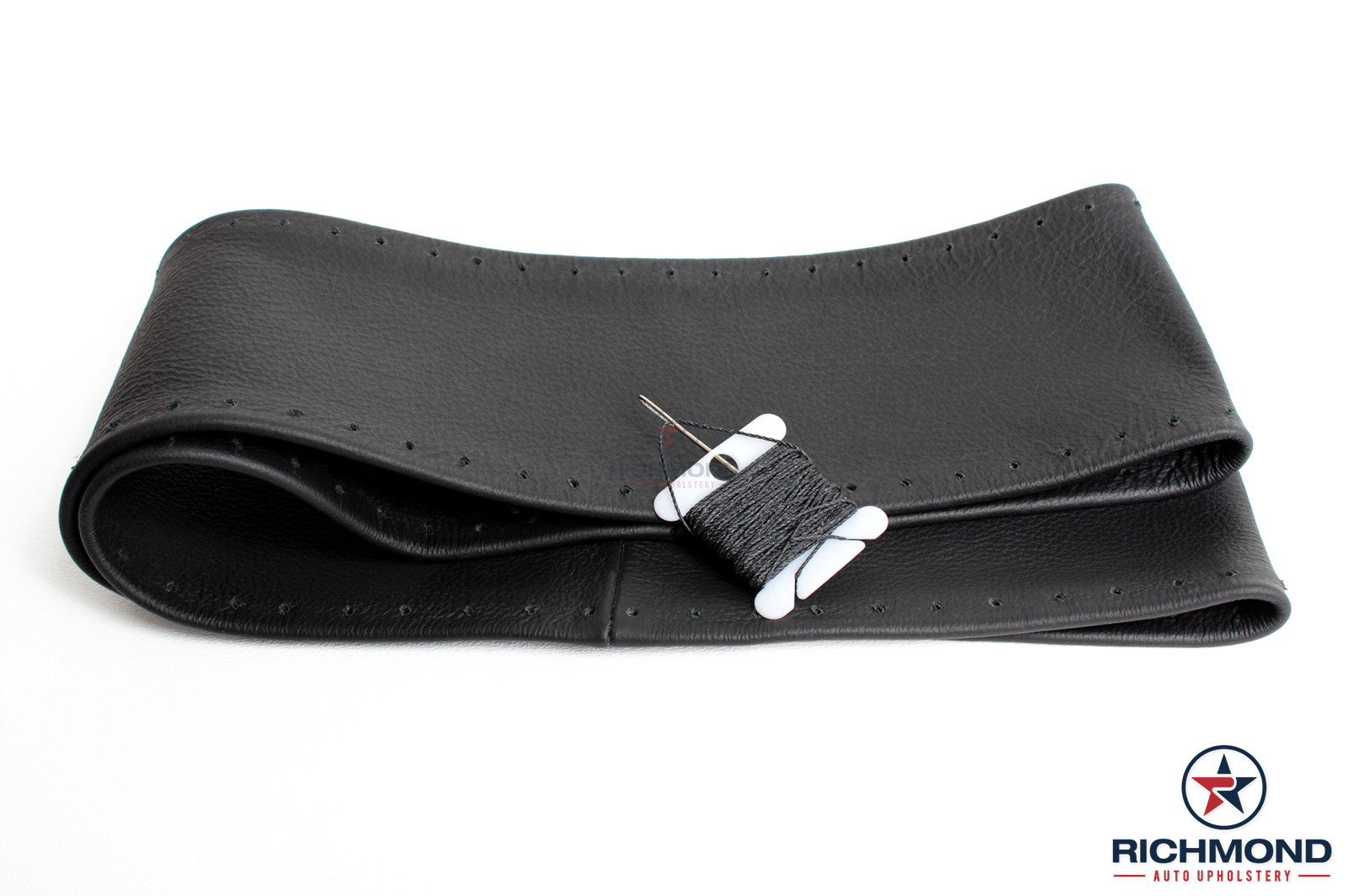 me2001 2002 Chevy Silverado 3500 LT LS -Leather Wrap Steering Wheel Cover, Black