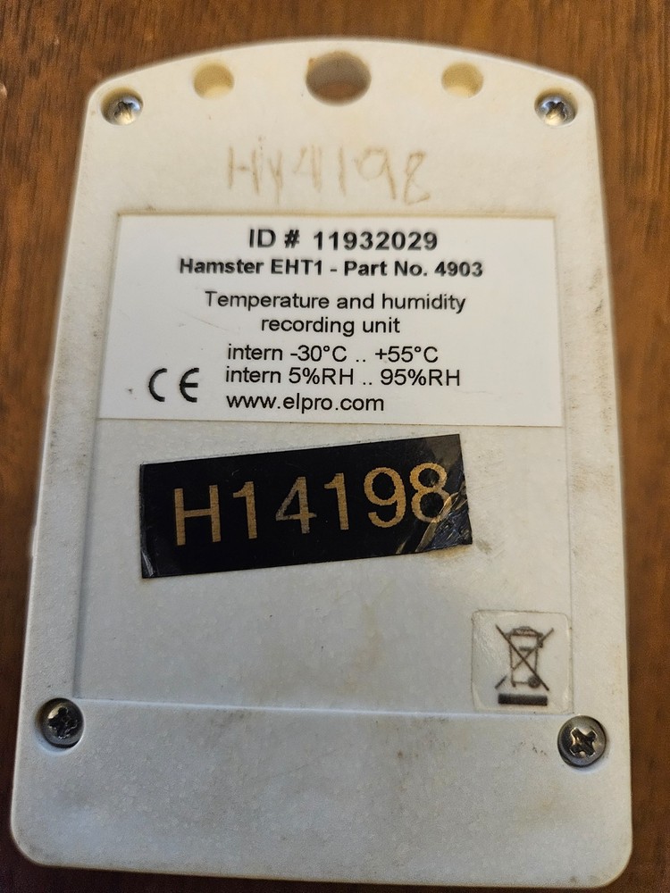 Hamster Elpro EHT1 Temperature Humidity Datalogger