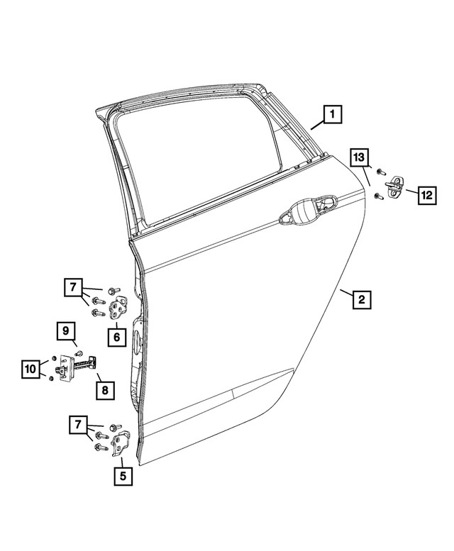 Genuine Mopar Door Upper Hinge Right 6511913AA