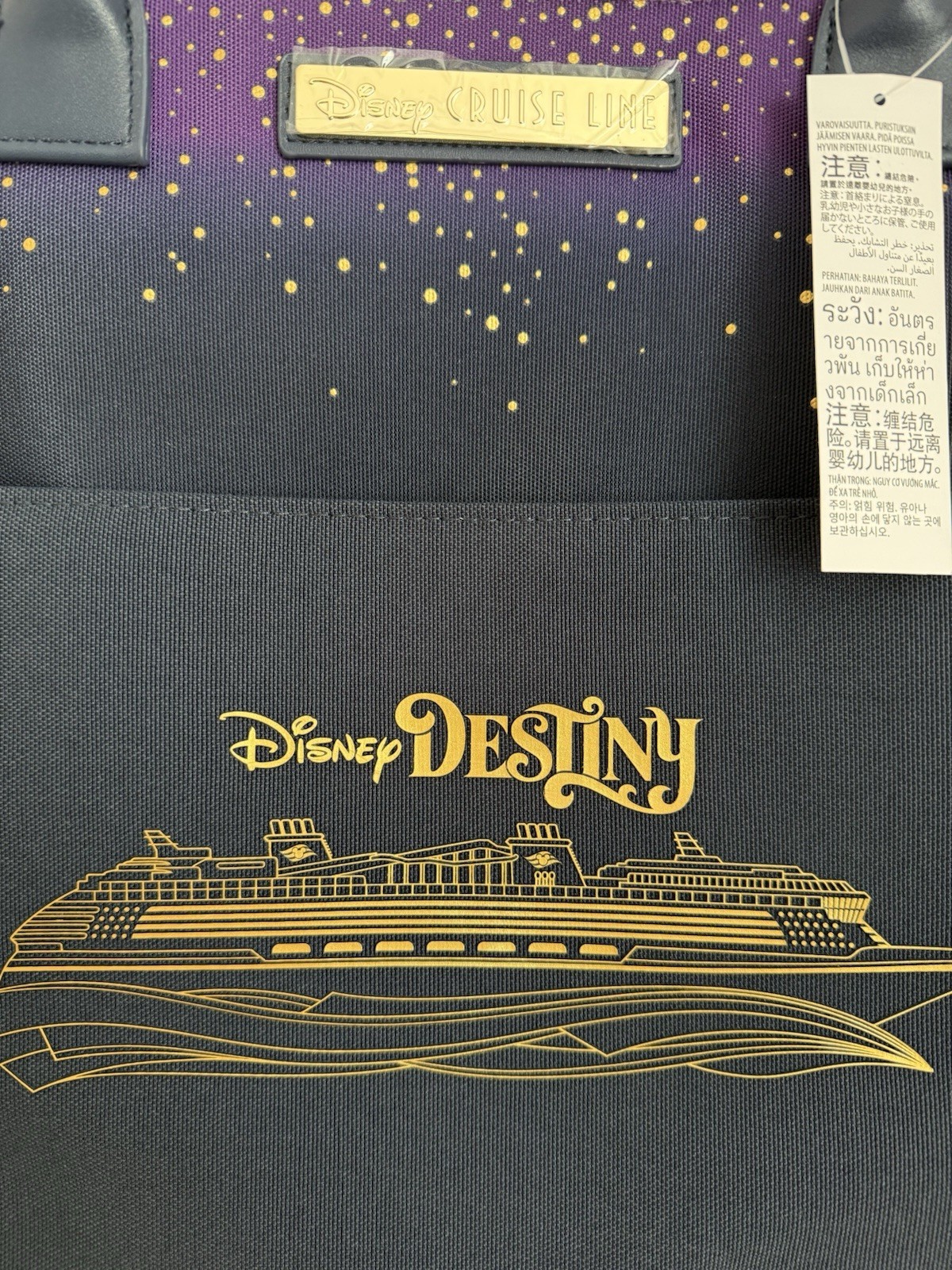 NEW Disney Destiny Inaugural Sailings Tote Bag Disney Cruise Line DCL 20x13