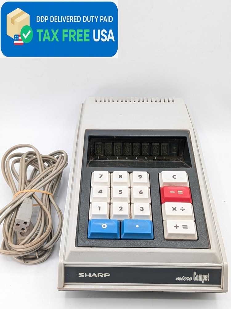 Sharp QT-8D Micro Compet Electronic Desktop Calculator Made in Japan