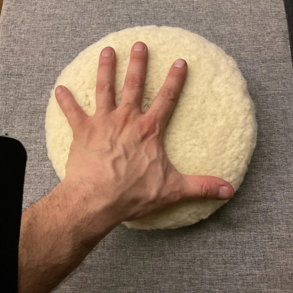 Wool Polishing Pad 7 Inch 180mm Double Sided Hook Loop Buffing Cutting Tool