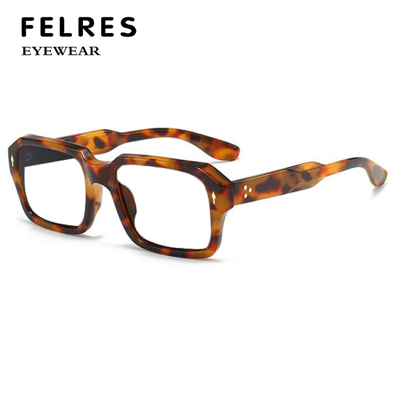 Square Thick Frame Reading Glasses Men Blue Light Blocking Clear Lens Glasses
