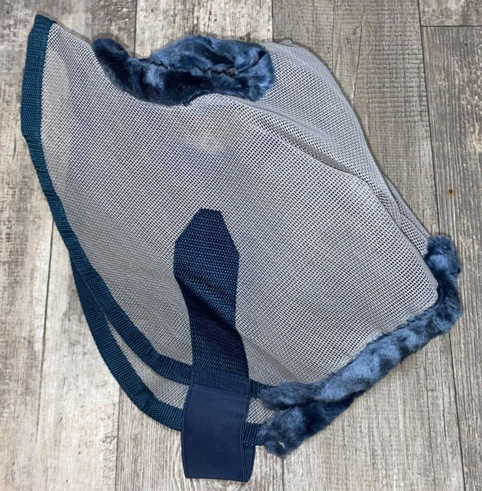 SMALL FLY MASK GRAY / BLUE FLEECE