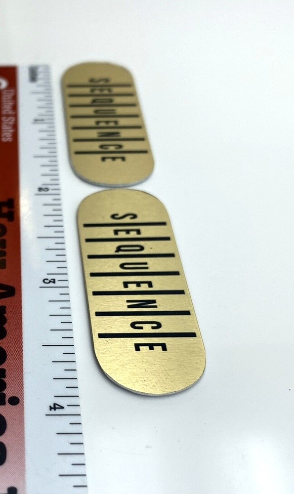Sequence Speaker Badge Logo Emblem PAIR Custom Made Aluminum