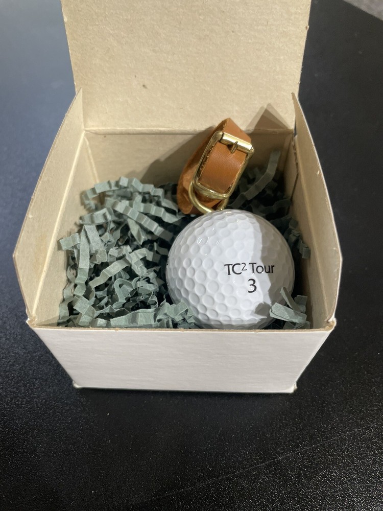 RARE - TC2 Tour 3 GOLF BALL QUARTZ CLOCK - SILCON ELECTRONICS WITH LEATHER STRAP