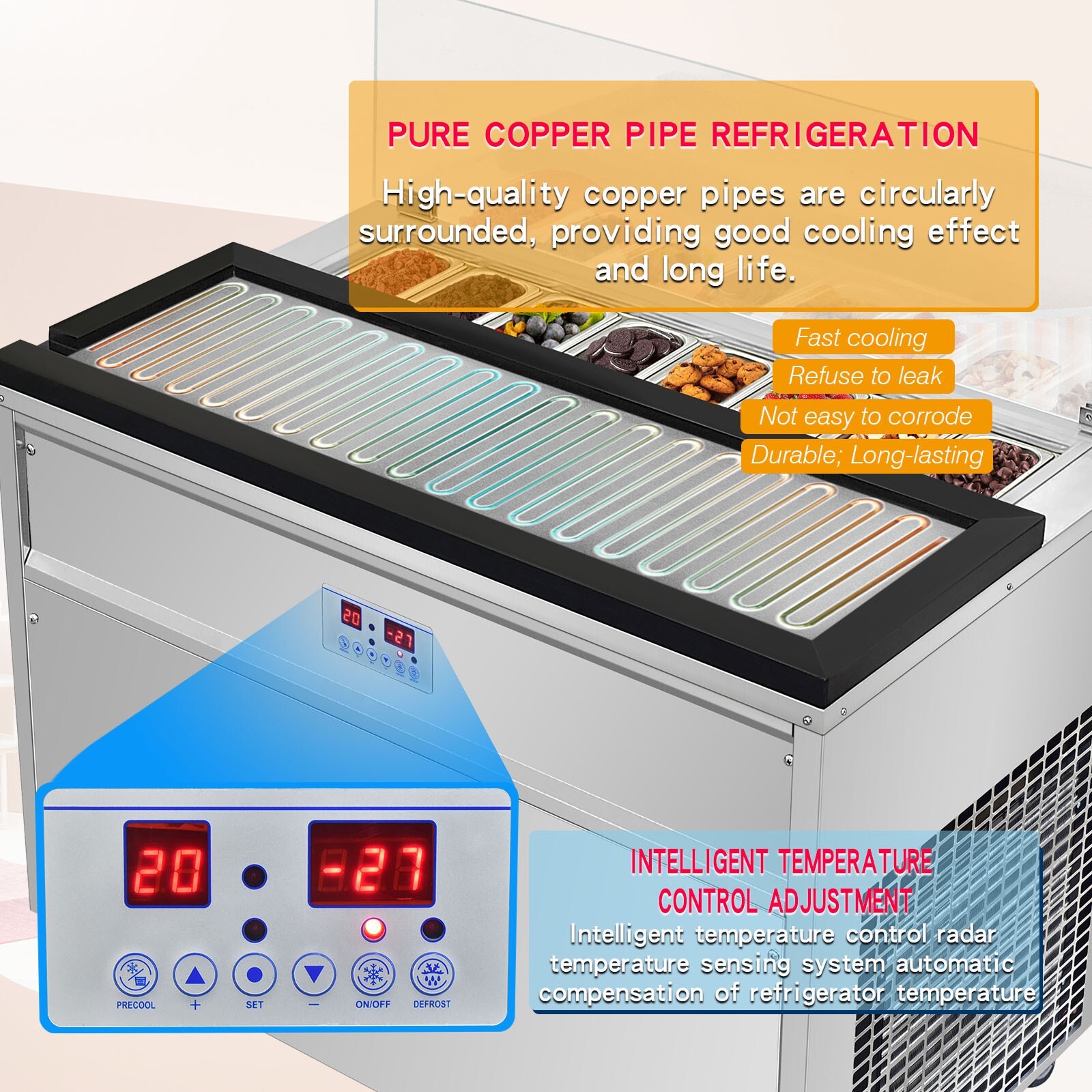 Kolice Marble Cold Plate Ice Cream Machine, Cold Stone Fried Ice Cream Machine