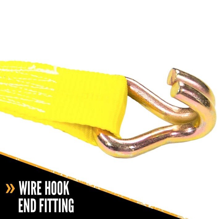 10 pcs - 2" Heavy Duty Double J Wire Hook tie down strap cargo webbing rigging