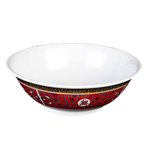 Thunder Group 5075TR 52 oz Longevity Pattern Melamine Rimless Bowl - 1 Doz