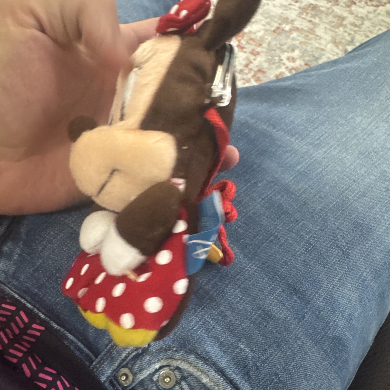 Disney Park Minnie Mouse Plush Coin Purse Clasped